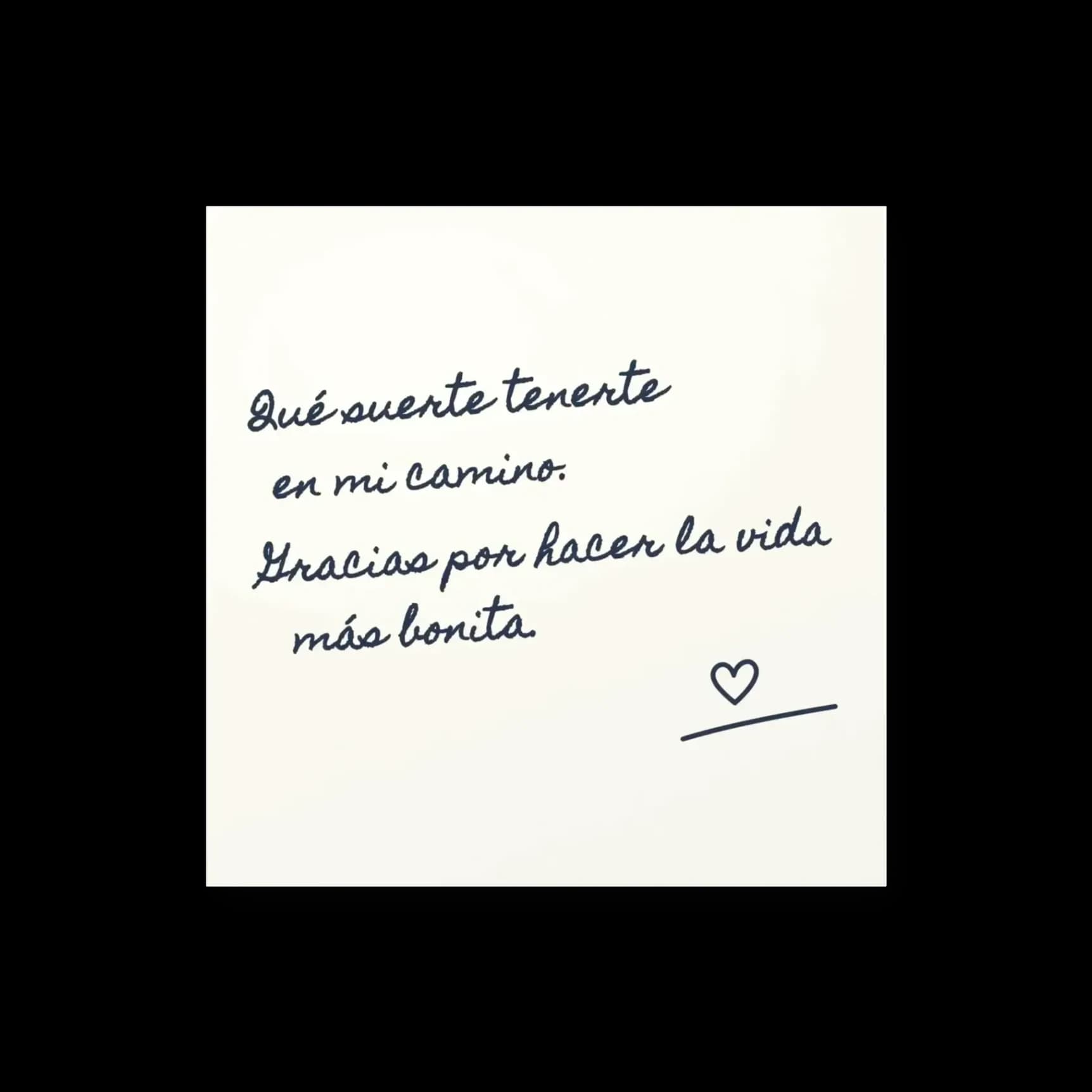 Tarjeta con mensaje personal dentro de la caja Vivabox